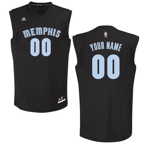 Men Memphis Grizzlies Adidas Black Custom Chase NBA Jersey